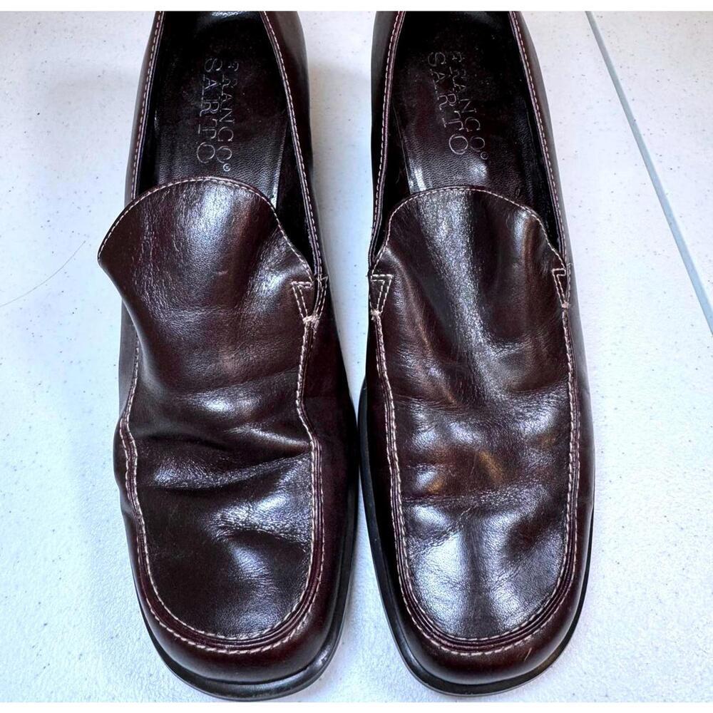 Franco Sarto Brown Leather Loafers